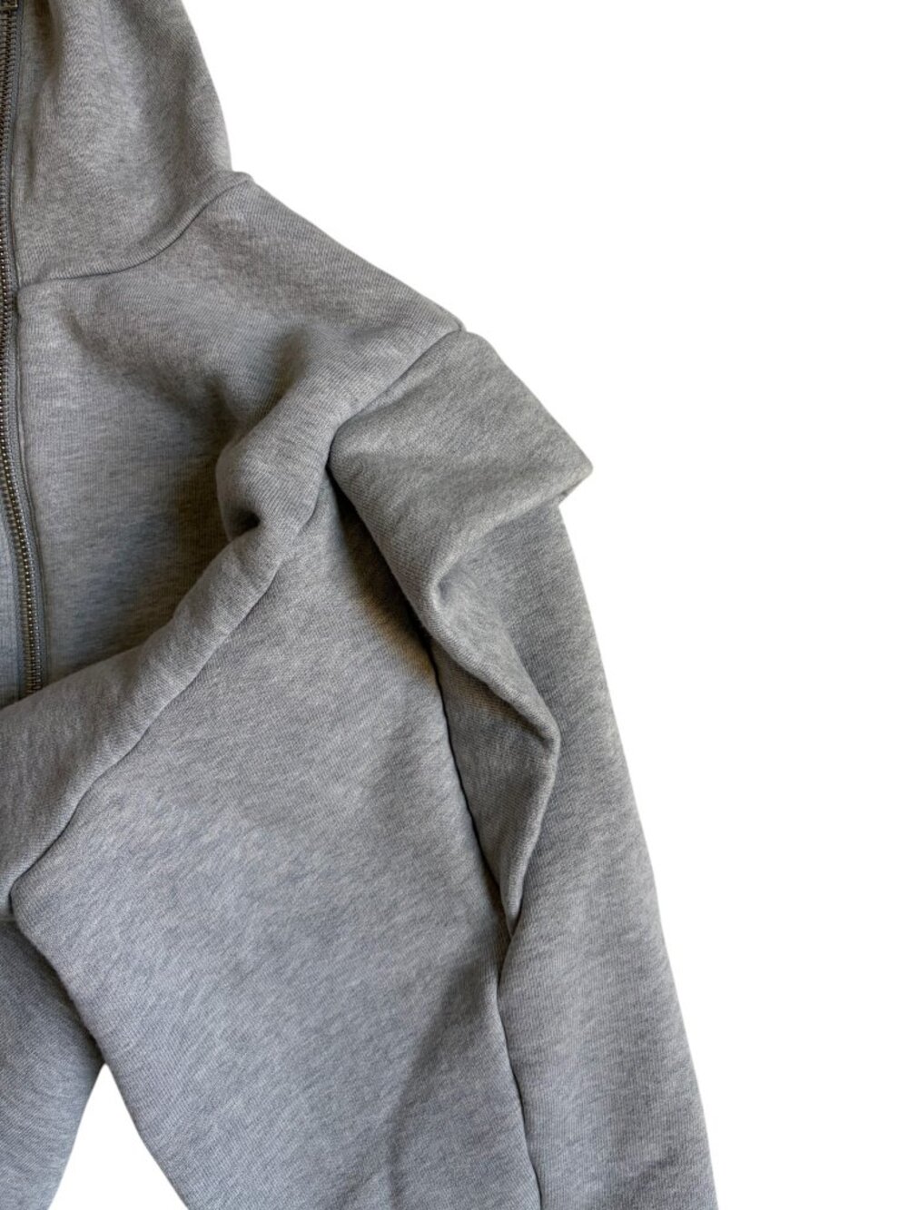Frame Sporty Zip Sweatshirt (Gris Heather) - Small - Picture 9 of 11